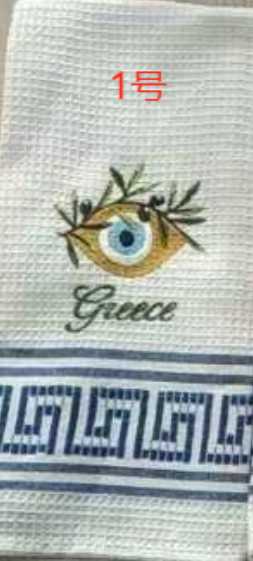 Πετσέτα ποτηρόπανο Souvenir με κέντημα - Σετ 12pcs - Greece - 416013