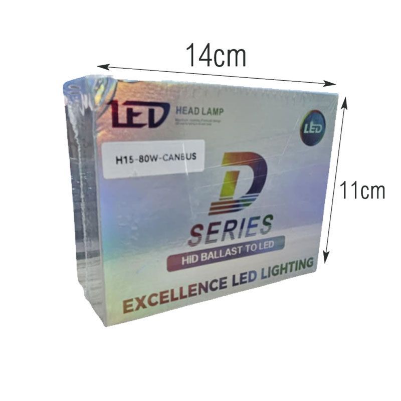 D Series Λάμπες Αυτοκινήτου LED H15 80W CANBUS - Excellence Led Lighting