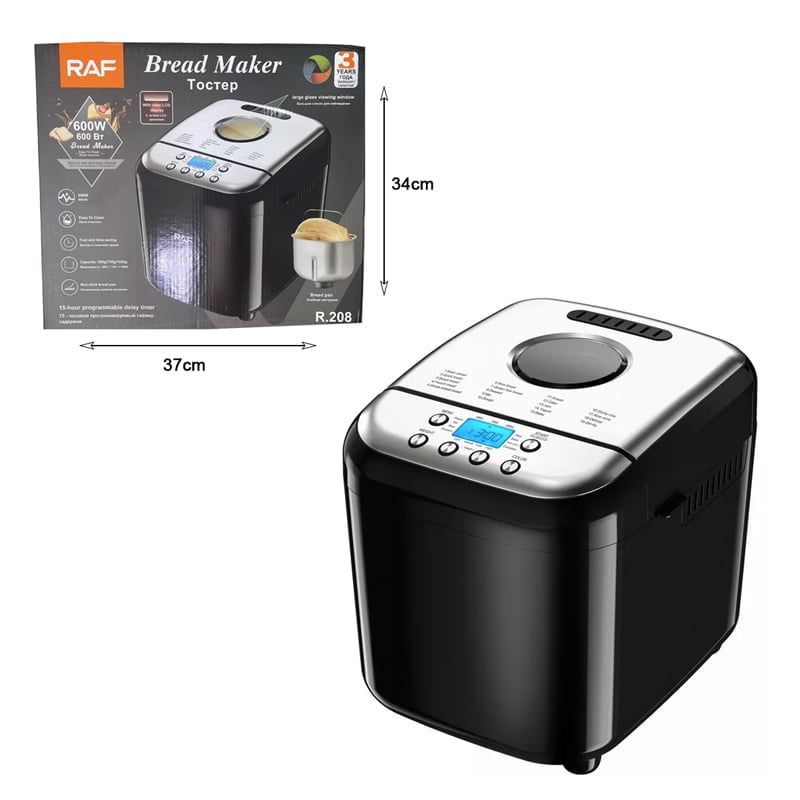 RAF Αρτοπαρασκευαστής 600W R.208 - Bread Maker