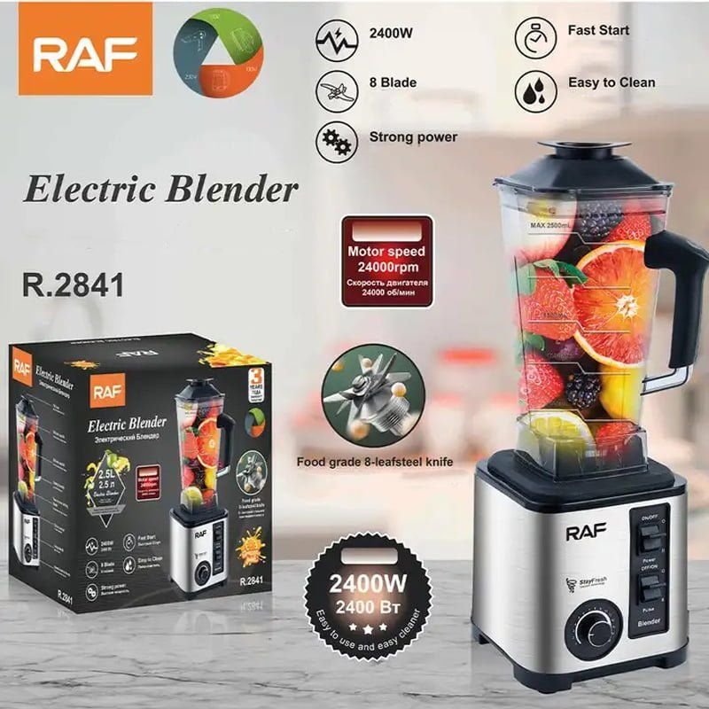 RAF Ηλεκτρικό Μπλέντερ 2.5L 800W R.2841 - Electric Blender