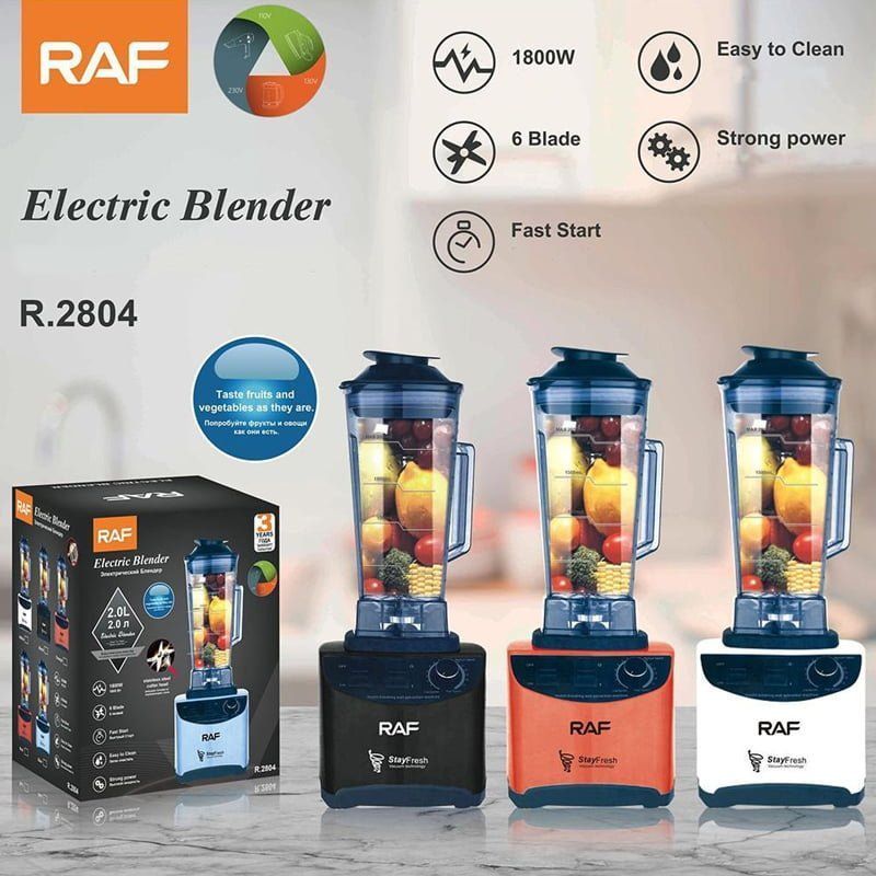 RAF Ηλεκτρικό Μπλέντερ 2.0L 1800W R.2804 - Electric Blender
