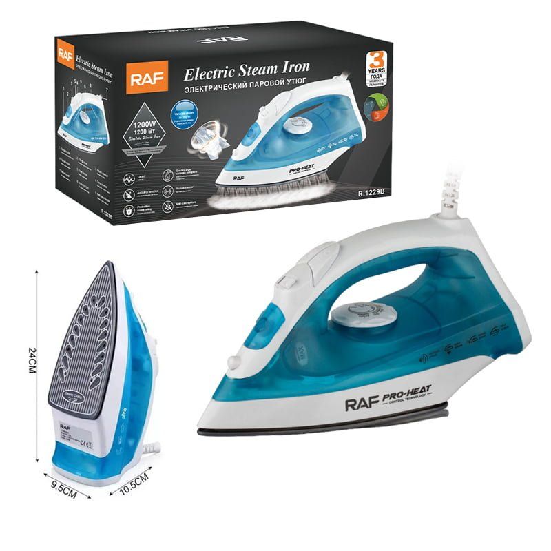 RAF Ηλεκτρικό Σίδερο Ατμού 1200W R.1229B - Electric Steam Iron