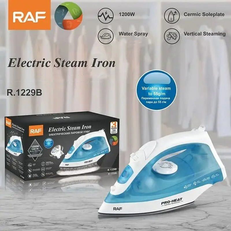 RAF Ηλεκτρικό Σίδερο Ατμού 1200W R.1229B - Electric Steam Iron