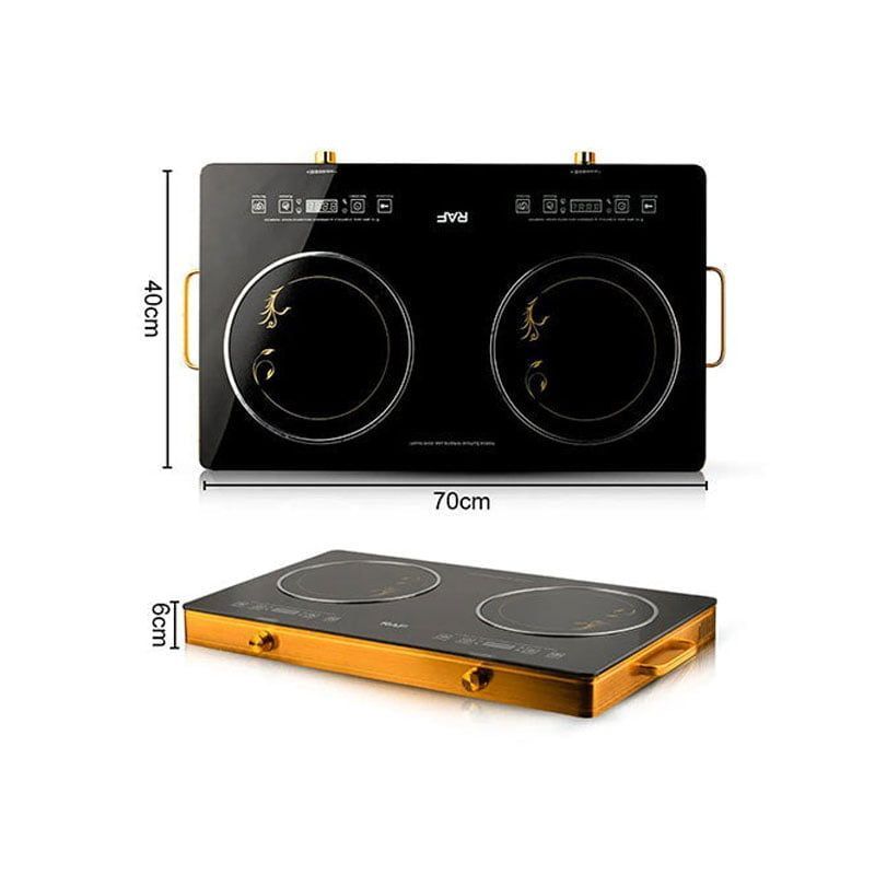 RAF Επιτραπέζια Εστία Κεραμική Διπλή 7000W R.8088 - Infrared Cooker R.8088