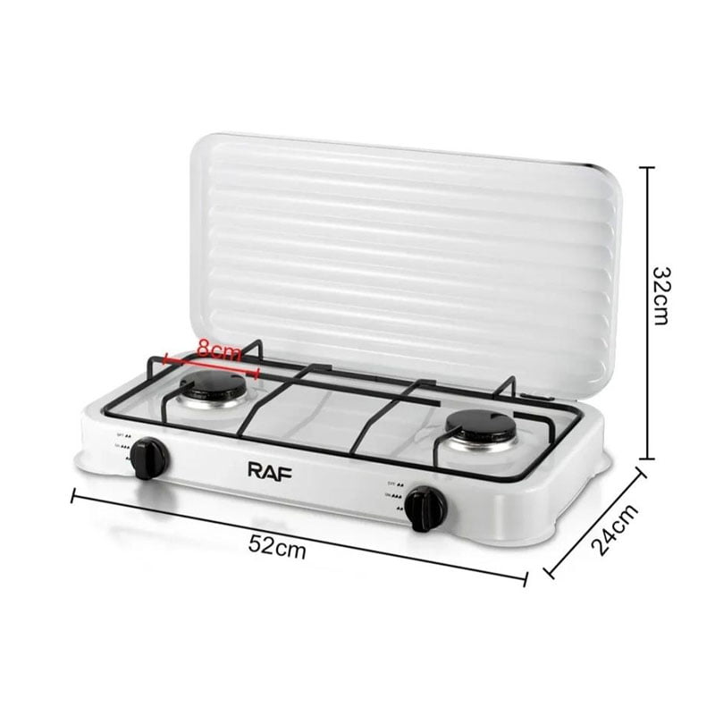 RAF Επιτραπέζια εστία υγραερίου διπλή R.8033 - Portable Gas Stove