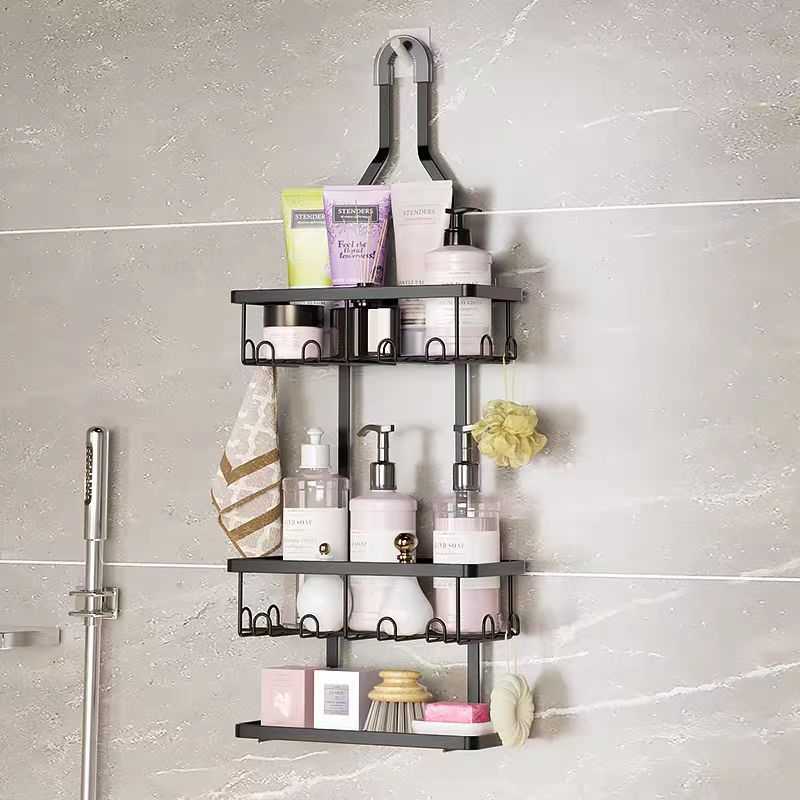 Κρεμαστή ραφιέρα ντουζιέρας - 7526 - 421625 - Black