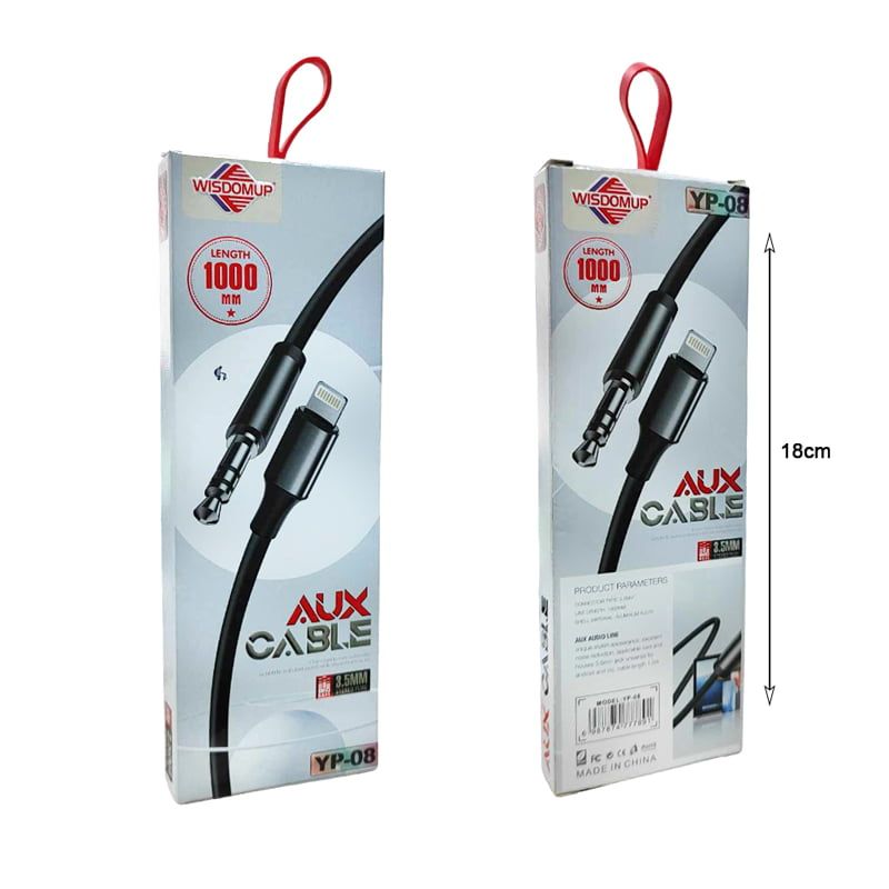 Wisdomup Καλώδιο AUX 3.5mm Jack σε Lightning 1m YP-08 - AUX Cable