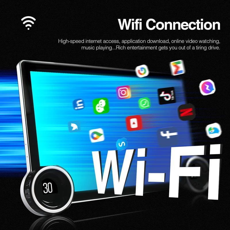 Οθόνη αυτοκινήτου monitor 10.1"" Διπλό κουμπί 4+64G AHD A100 Android - Carplay Android Operating System