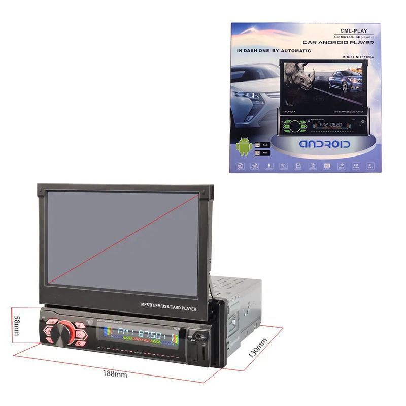 Ηχοσύστημα Αυτοκινήτου 1DIN με Οθόνη 2+32G+CP 7188A - CLM-Play Car Multimedia Player