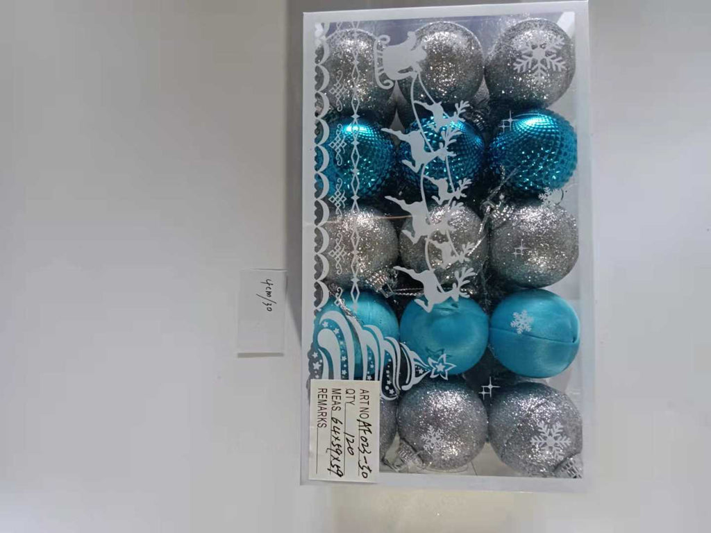 Σετ Χριστουγεννιάτικες μπάλες - 4cm - 30pcs - 02350