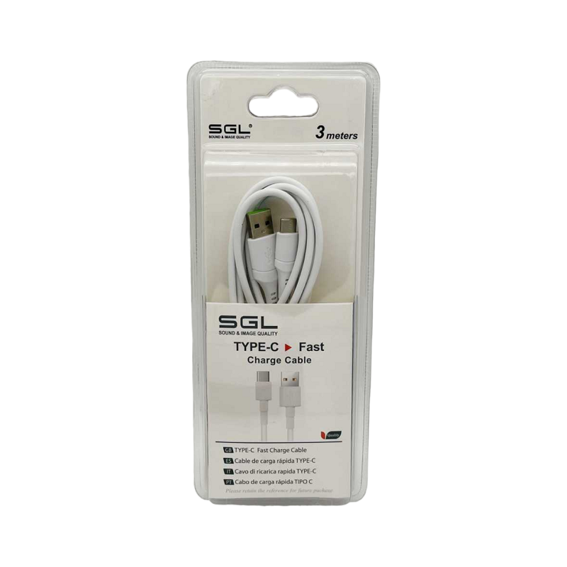 Καλώδιο φόρτισης & data - TypeC - Fast Charge - D1 - 3m - 099361