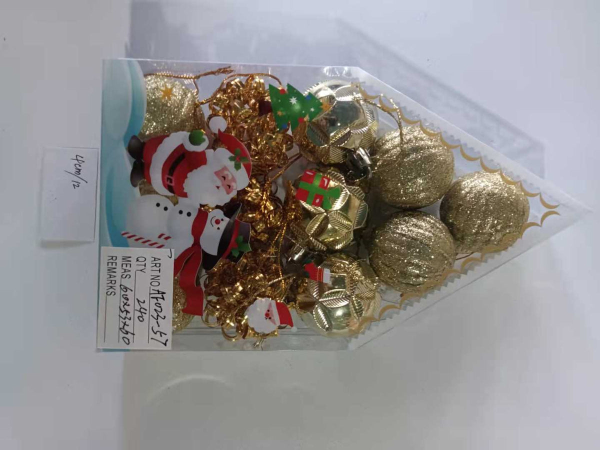 Σετ Χριστουγεννιάτικες μπάλες - 4cm - 12pcs - 023575