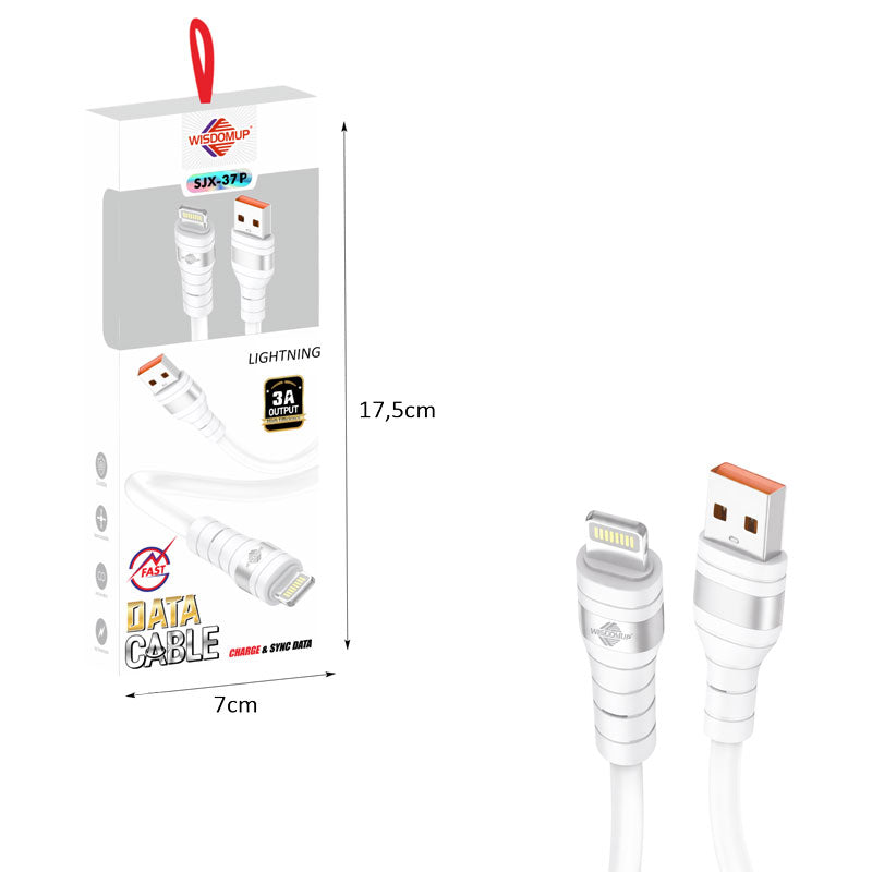 Wisdomup Καλώδιο Φόρτισης USB σε Lightning 3A Ταχείας Φόρτισης SJX-37P - USB to Lightning Fast Charging Cable