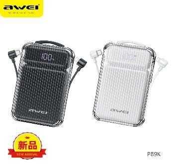 Powerbank - P89K - 10.000mah - AWEI - 007665 - Black