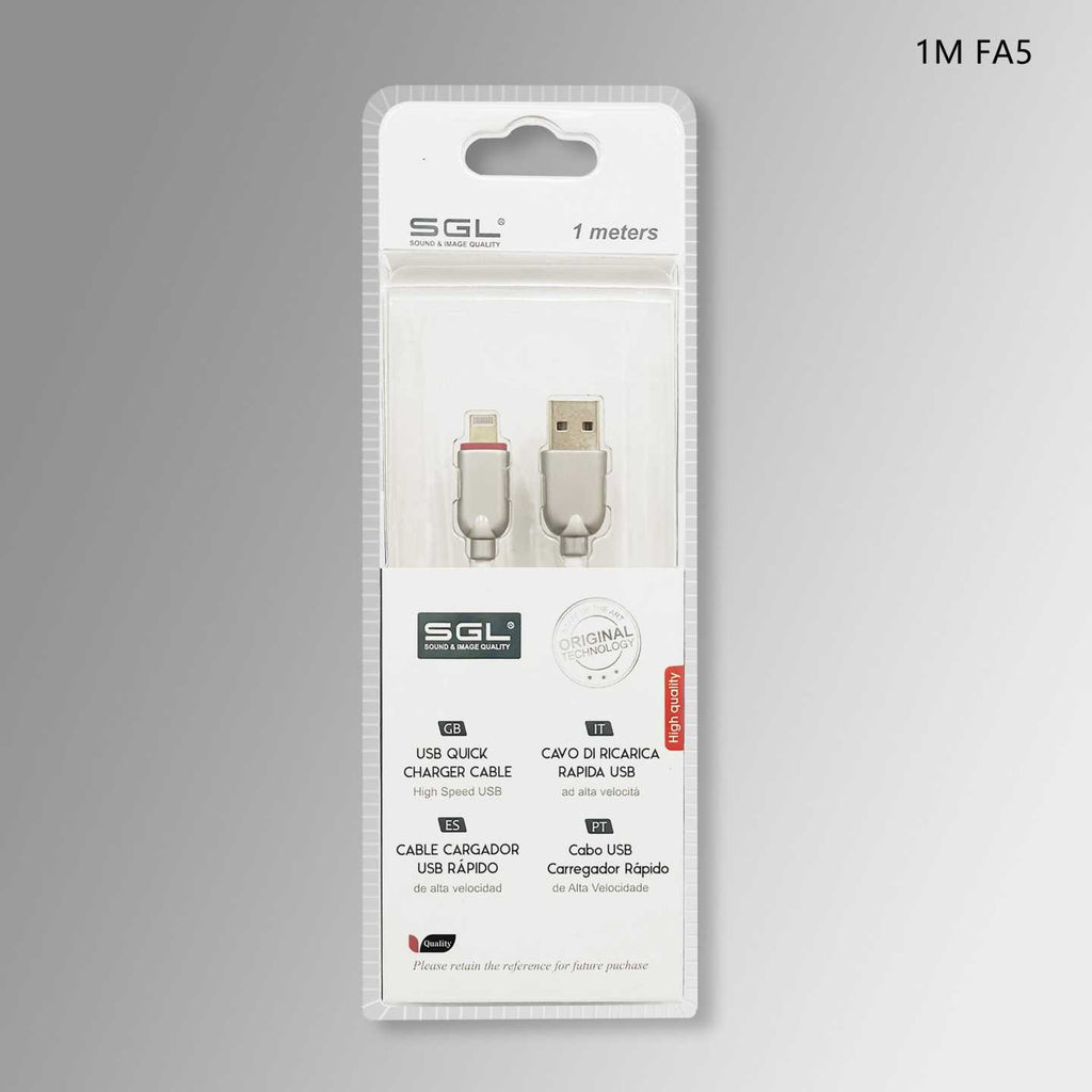 Καλώδιο φόρτισης & data - Lightning - Fast Charge - FA5 - 1m - 099132