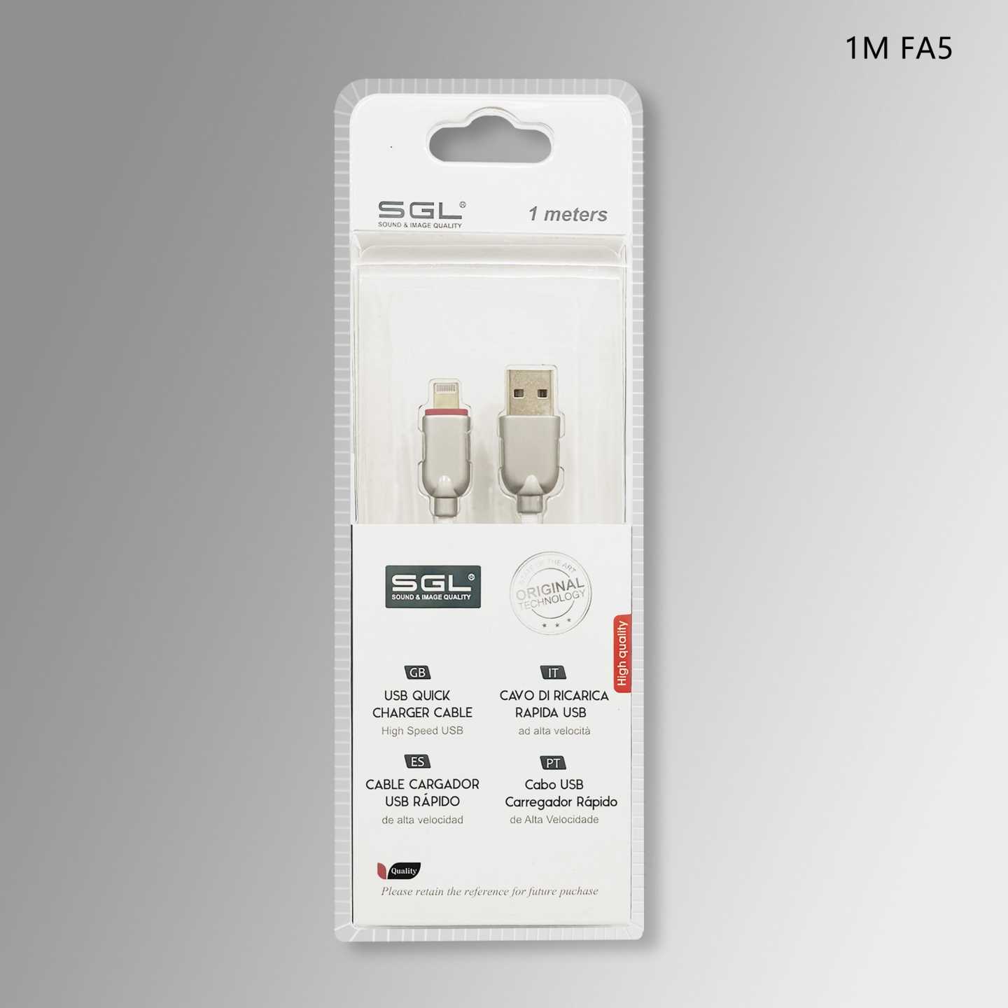 Καλώδιο φόρτισης & data - Lightning - Fast Charge - FA5 - 1m - 099132