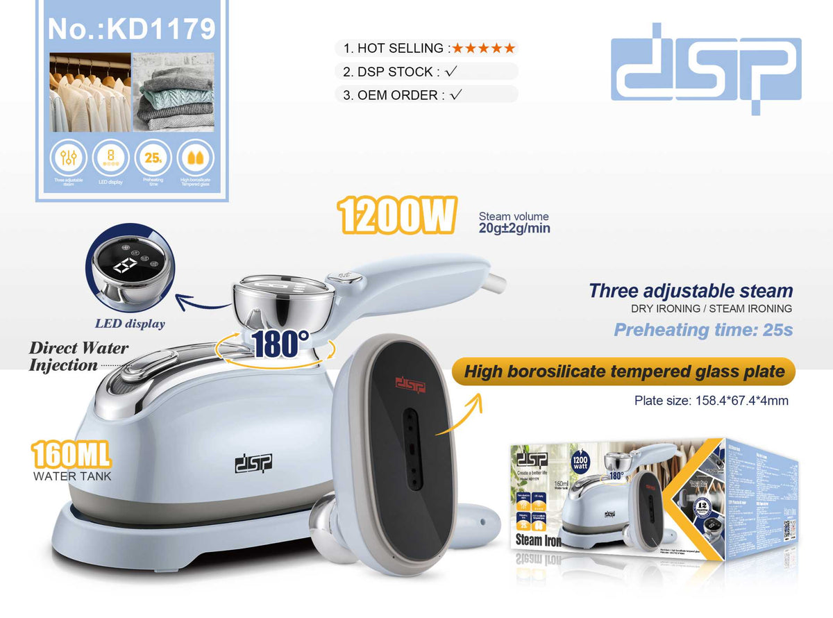 Ατμοσίδερο ταξιδιού mini - KD1179 - DSP - 618328 ΣΠΙΤΙ & ΚΑΤΟΙΚΙΔΙΟ>Οικιακά είδη>Οικιακές ηλεκτρικές συσκευές