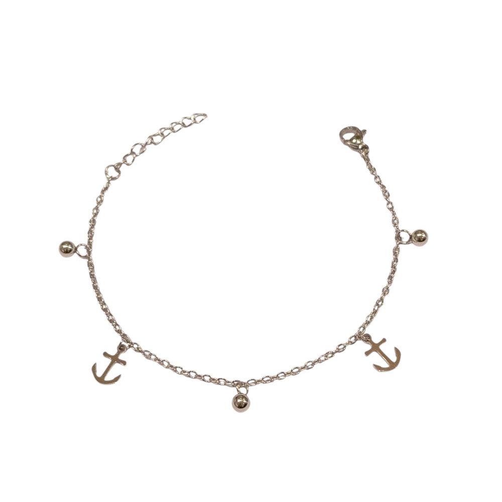 Βραχιόλι με Άγκυρες και Μπίλιες Χρυσό