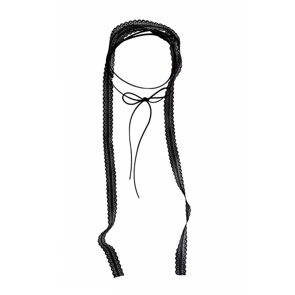 Γυναικείο Υφασμάτινο Κολιέ Με Δαντέλα – Women’s Fabric Necklace With Lace