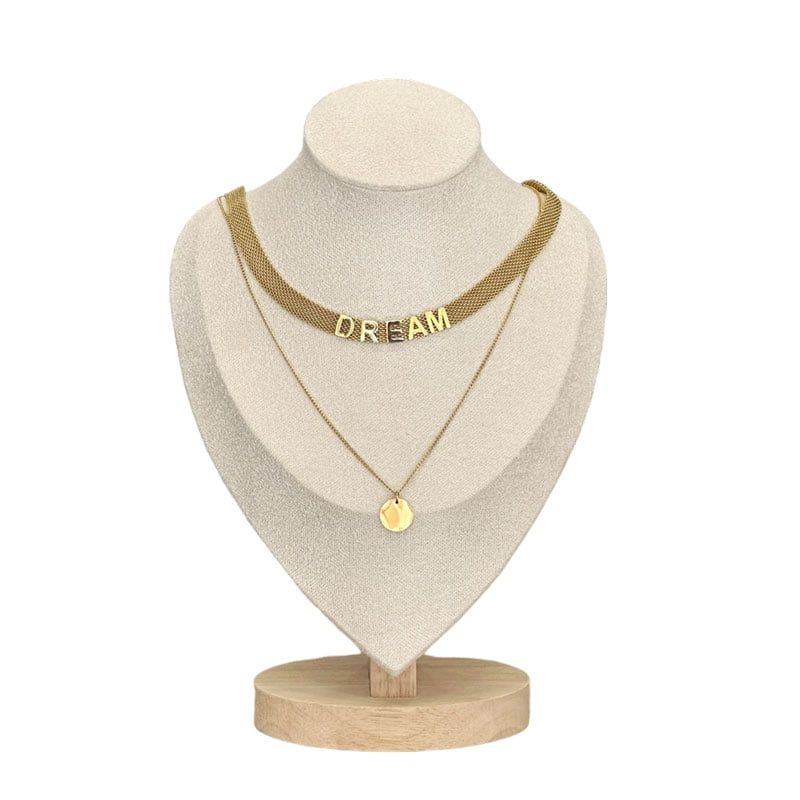Ατσάλινο Κολιέ Chocker Χρυσό