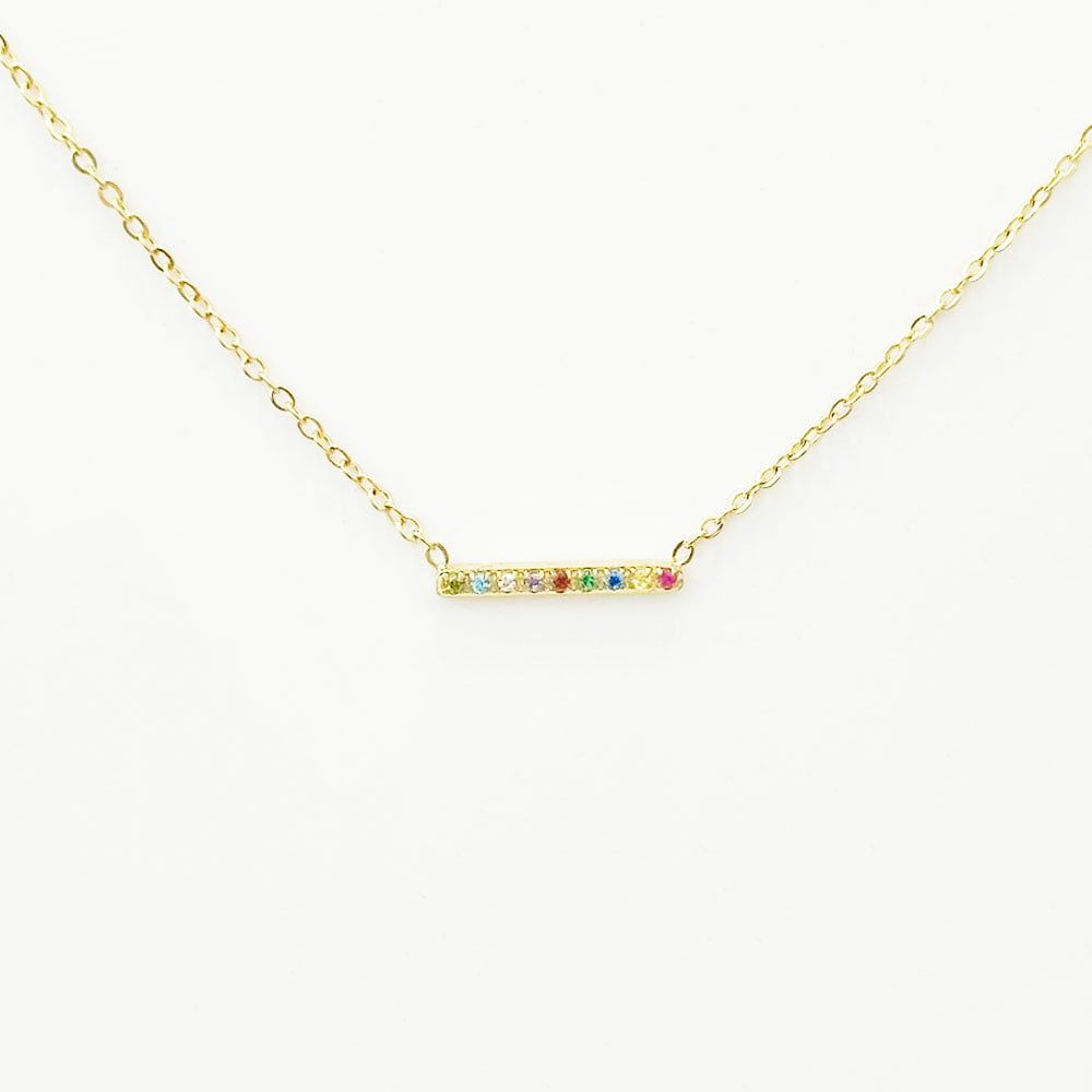 Ατσάλινο Κολιέ Πράσινο/Χρυσό
