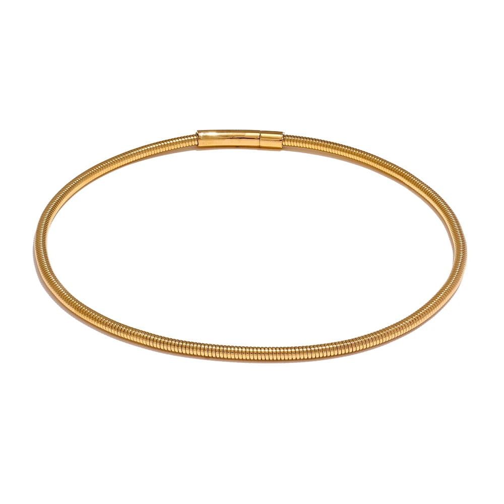 Ατσάλινο Κολιέ Chocker Χρυσό