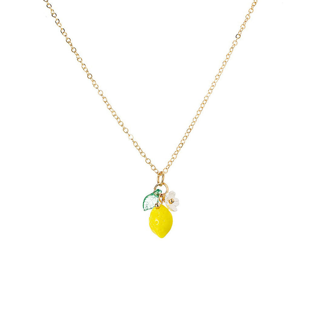 Κολιέ Λεμόνι Λουλούδι Lemon Χρυσό