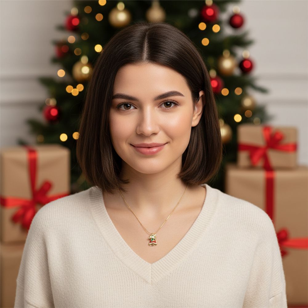 Ατσάλινο Κολιέ Christmas Bell