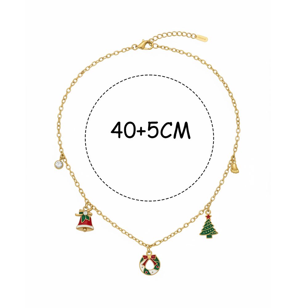 Ατσάλινο Κολιέ Christmas Charms