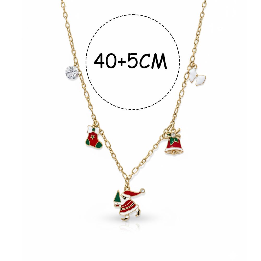 Ατσάλινο Κολιέ Santa & Charms | Steel Necklace Santa & Charms