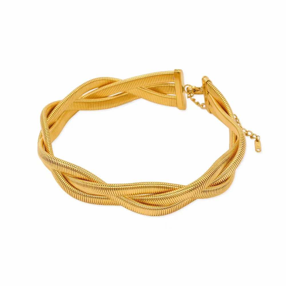 Ατσάλινο Κολιέ Chocker Ασημί