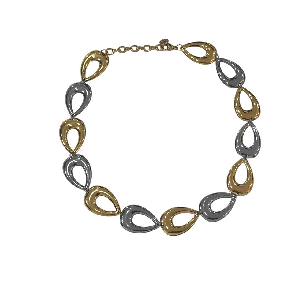 Ατσάλινο κολιέ δάκρυ Stainless steel teardrop necklace Χρυσό