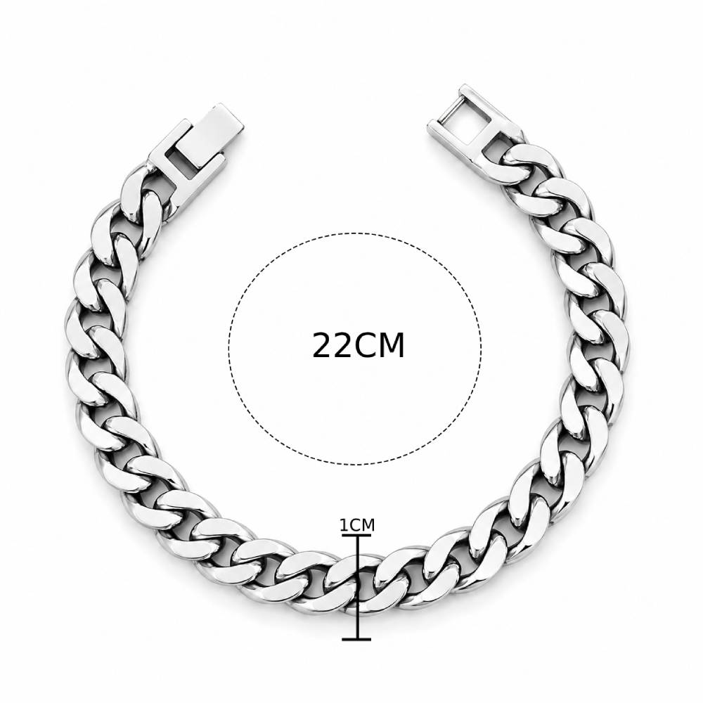 Βραχιόλι Cuban Link με Box Clasp σε Ασημί