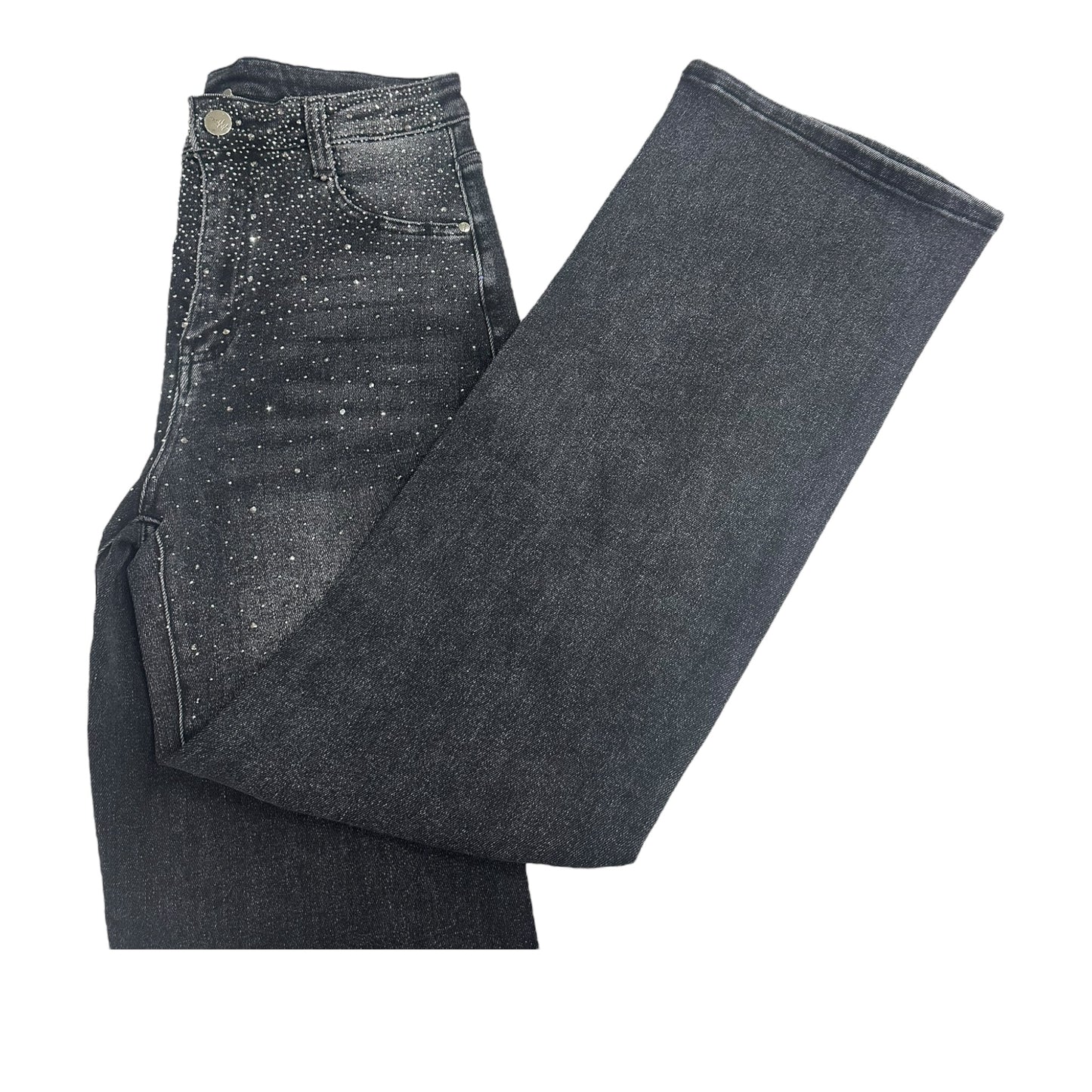 Miss Good High Waisted Women's Straight Jean Pants Black