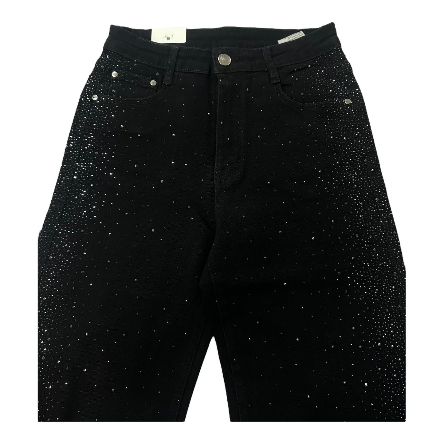 Miss Good High Waisted Women's Straight Jean Pants Black
