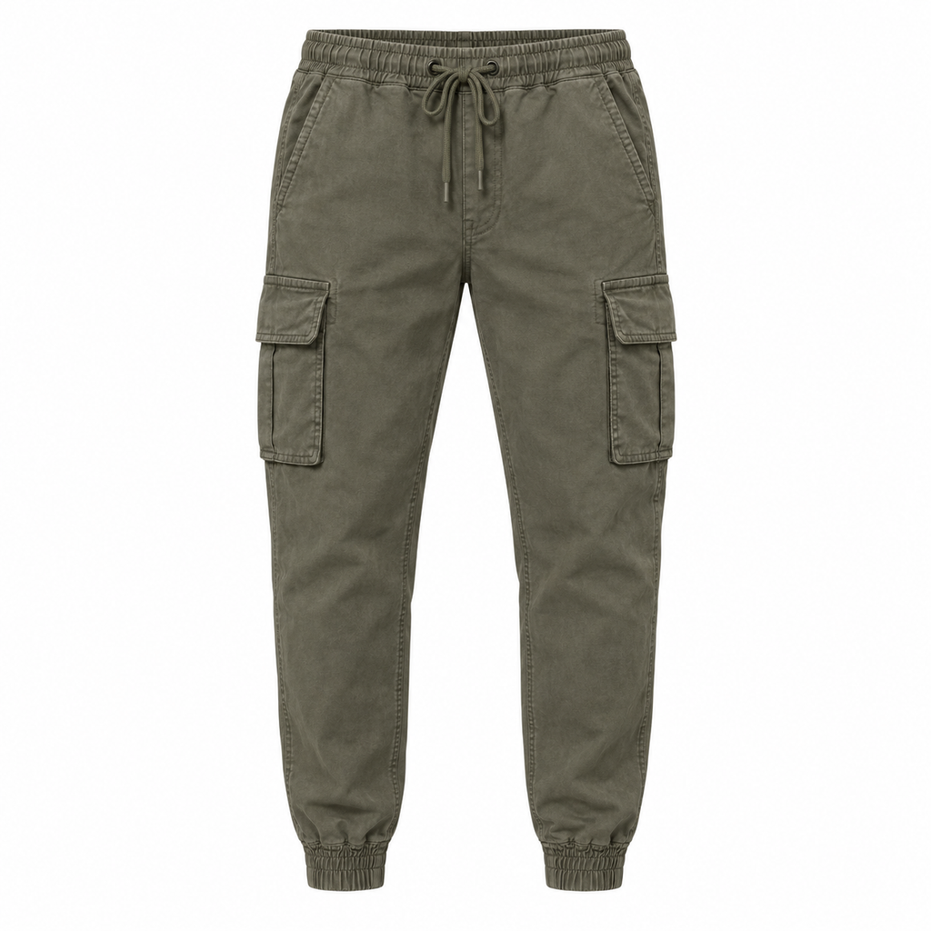Angel Shopping Ανδρικό Παντελόνι Cargo Jogger με Κορδόνι Πράσινο