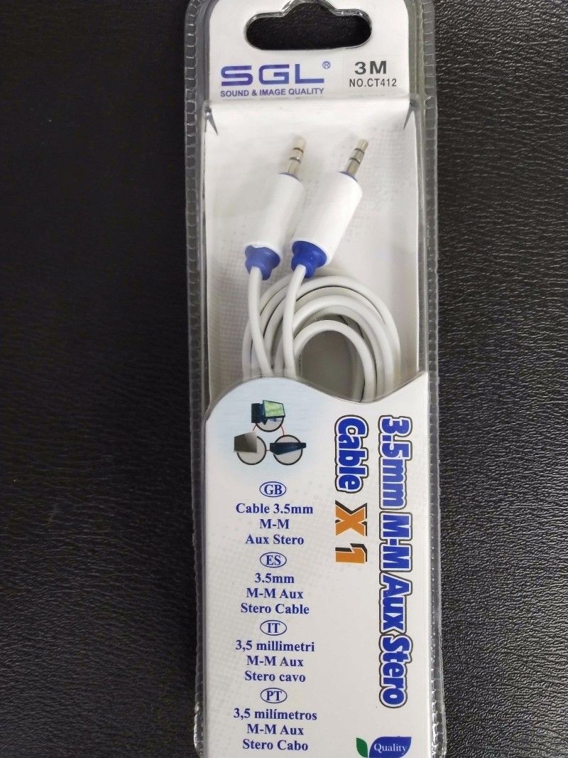 Καλώδιο ήχου - 3.5mm Jack σε AUX - CT412 - 3m - 122074