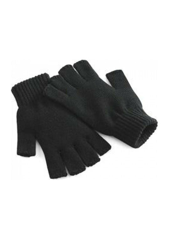 Men's Gloves with Cut Fingers Black