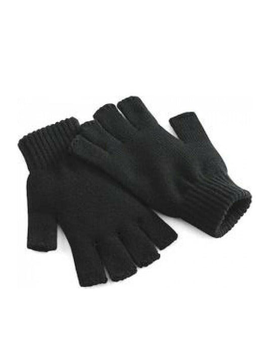 Men's Gloves with Cut Fingers Black