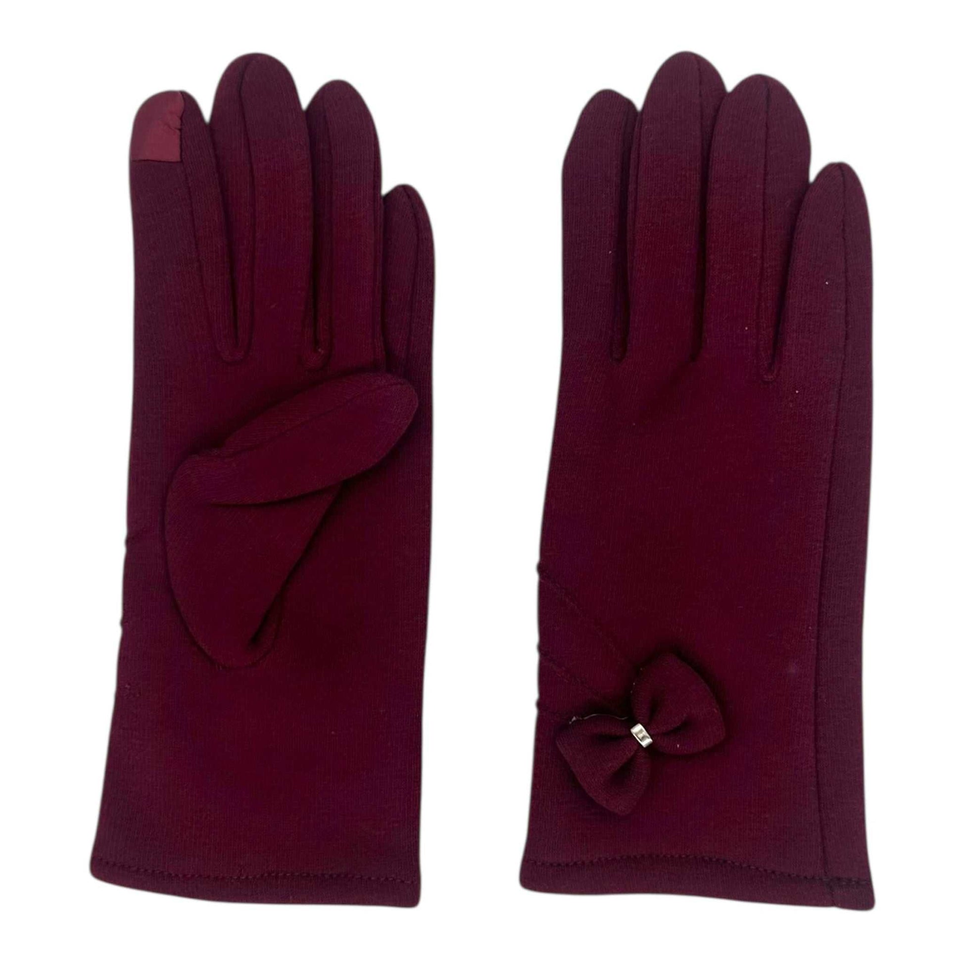 Angel Shopping Γυναικεία Γάντια Αφής με Φιόγκο Κόκκινο
