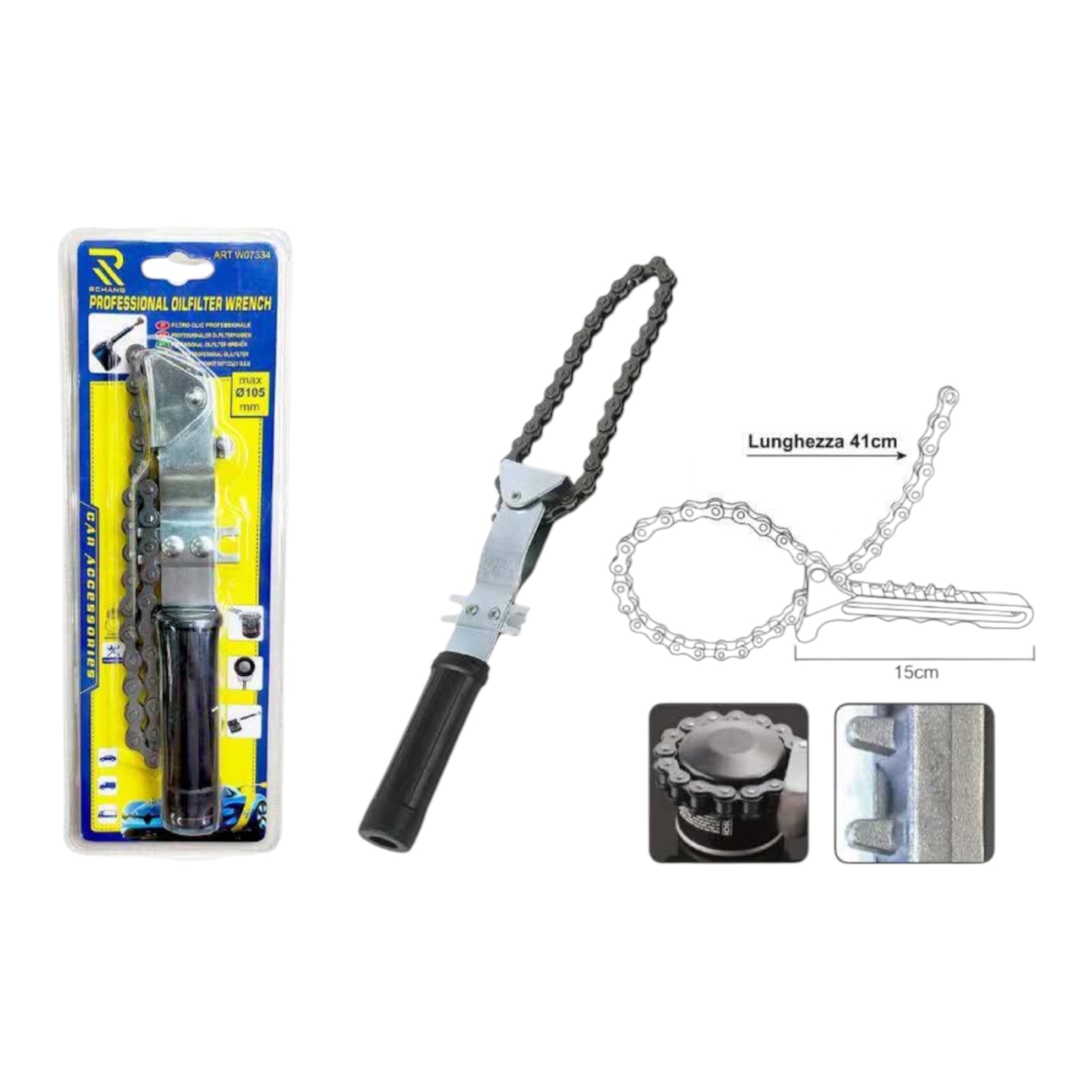 RCHANG Κλειδί Φίλτρου Λαδιού με Αλυσίδα έως Ø105mm W07334-4 5100-86