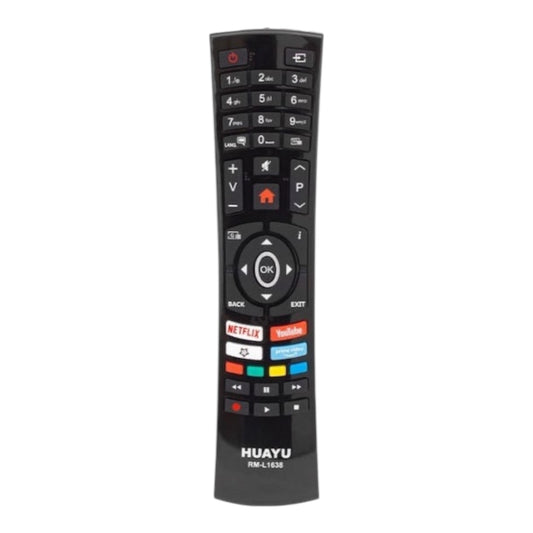 Huayu Compatible Remote Control RM-L1638+ for Turbo-X and F&amp;U TVs Black