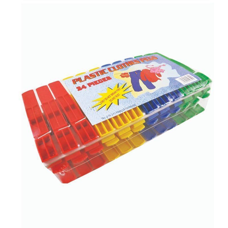 Πλαστικά Μανταλάκια 10cm 24τμχ - Clothes pegs