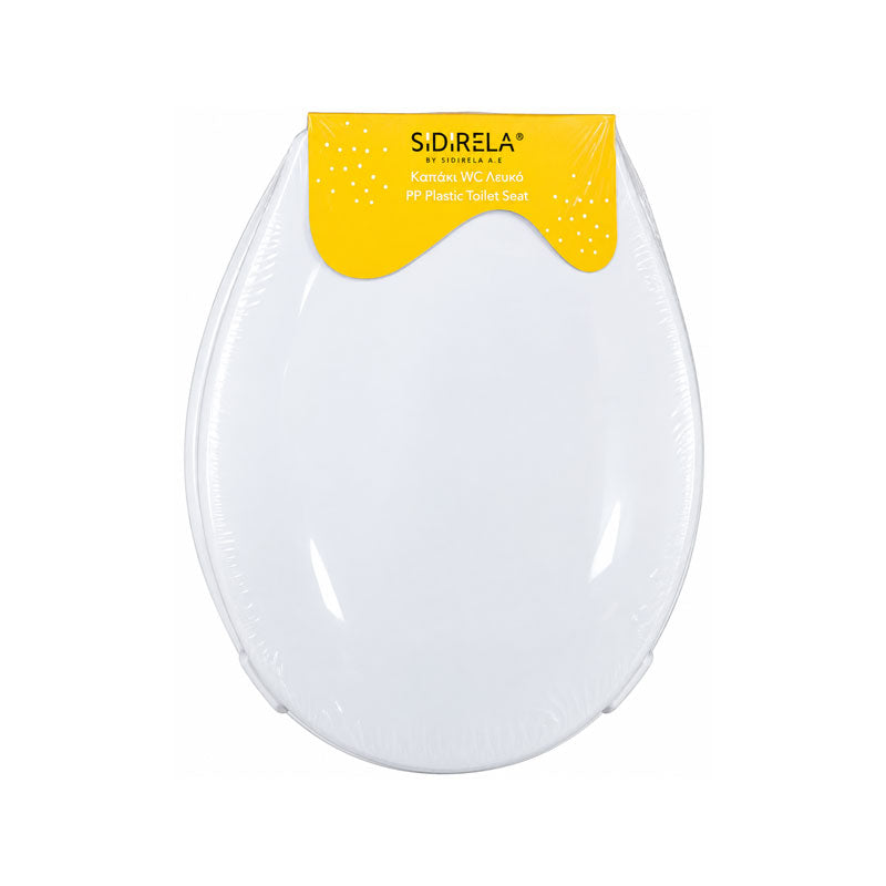 SIDIRELA Καπάκι Λεκάνης WC Πλαστικό Λευκό 36,5x35,8cm - White Plastic Toilet Seat