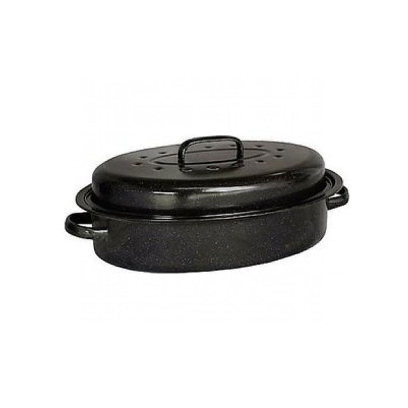 Sidirela Γάστρα Οβάλ Με Σχάρα Εμαγιέ Ø 36x26x11cm - Sidirela oval roaster
