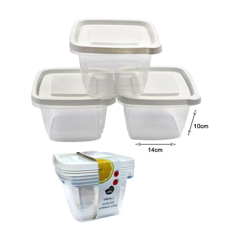 Sidirela Δοχείο τροφίμων ECO FRESH 1360ml σετ 3τμχ - Food saver 3pcs
