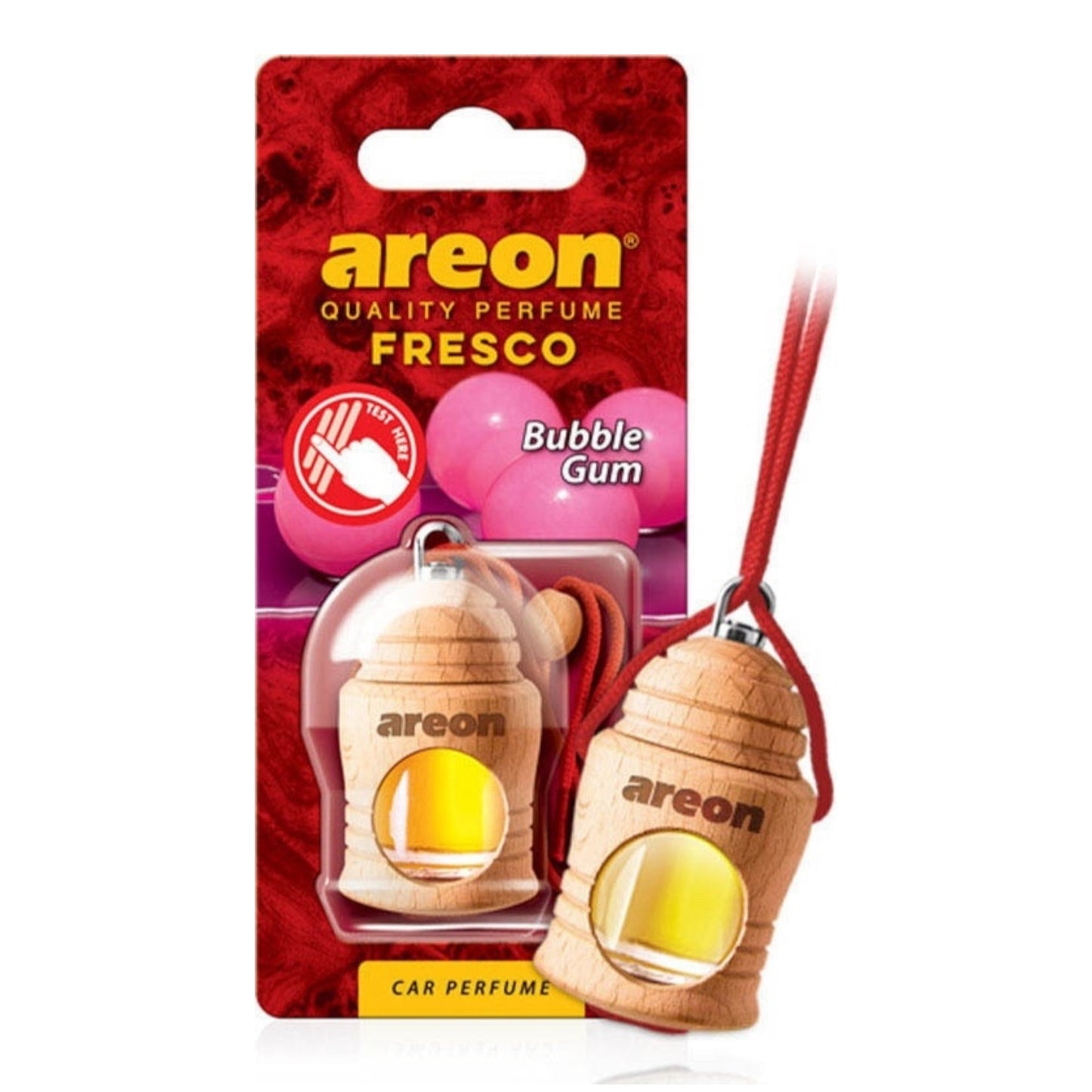 Areon Κρεμαστό Αρωματικό Υγρό Αυτοκινήτου Fresco Bubble Gum 4ml FRTN07