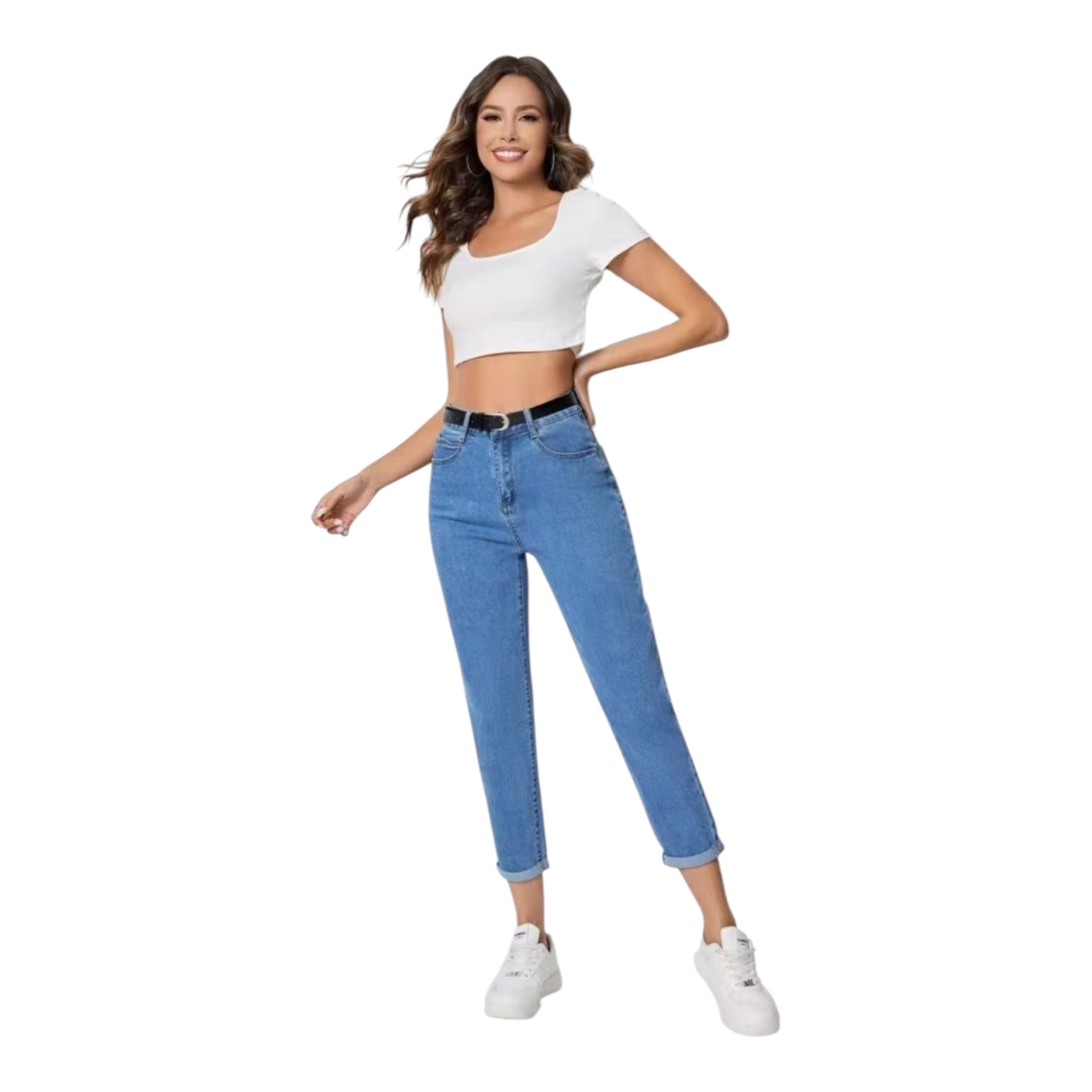 Miss Good Mom Fit Jeans Blue - Angel shopping