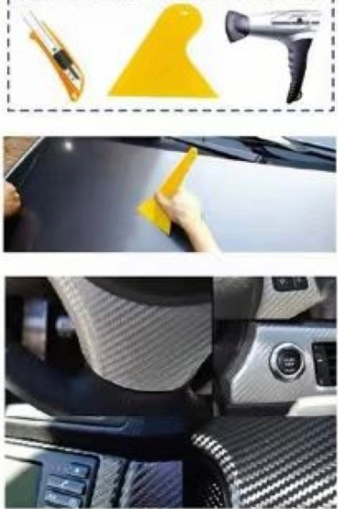 RCHANG Αυτοκόλλητη Μεμβράνη Carbon Look 4D 152×200cm 1Pcs