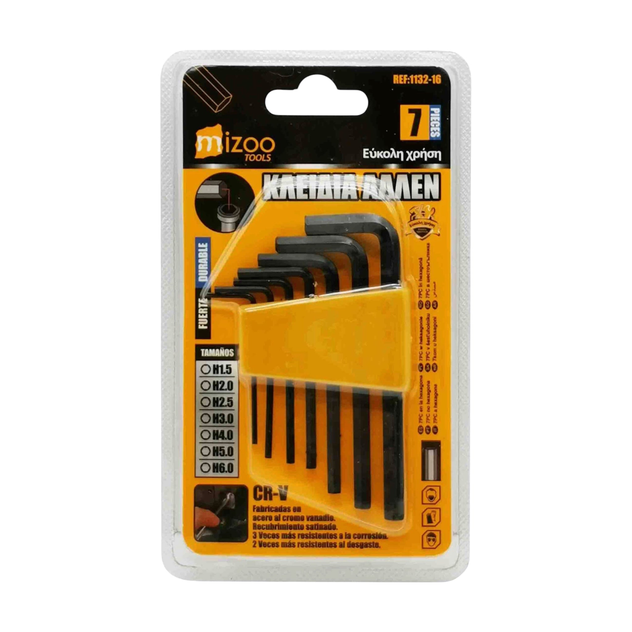 Mizoo Σετ Κλειδιά Allen 7τμχ 1132-16